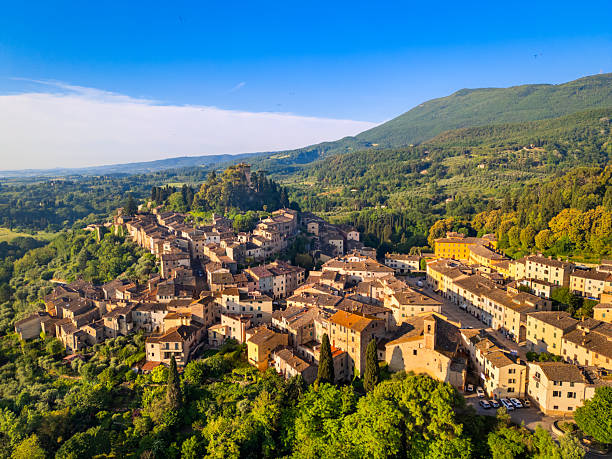 istock Cetona, Tuscan town from drone 2247992300