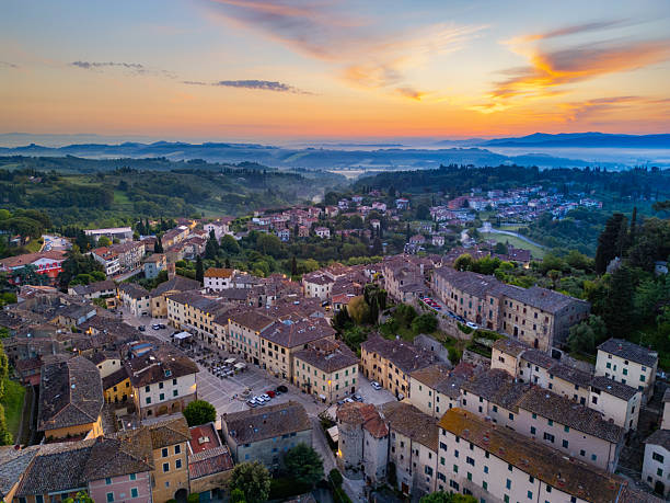 istock Cetona, Tuscan town from drone 2247992308