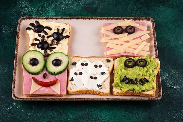 istock Halloween food for children, monsters toasts 2247992942