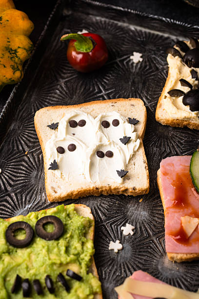 istock Halloween food for children, monsters toasts 2247992952