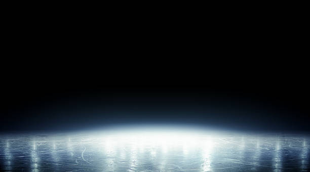 istock Ice rink. Beautiful blue smooth ice. Realistic ice background. Winter background. Reflection. A space for hockey. Winter 2247995334