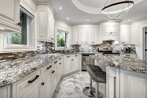 istock Contemporary stone-clad residential house with complete interior and landscaped grounds 2248000587
