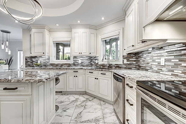istock Contemporary stone-clad residential house with complete interior and landscaped grounds 2248000588