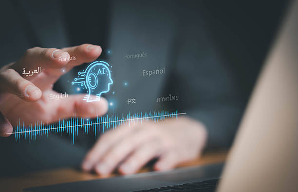 istock Business person using AI voice command with smartphone to create voice prompt for process automation without typing. Artificial intelligence for voice bot command technology. 2248007695