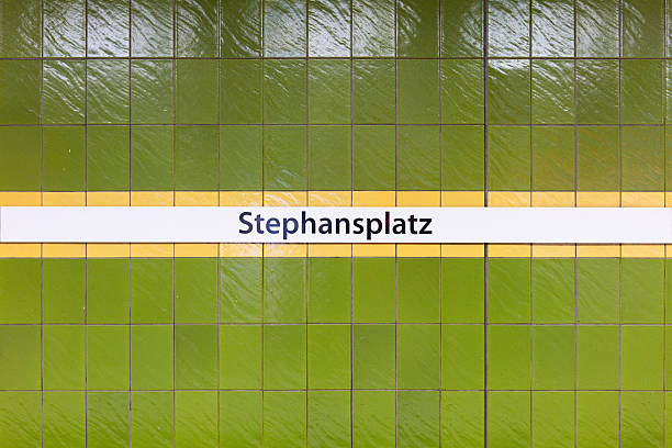 Stephansplatz U-Bahn Station Sign in Hamburg, Germany