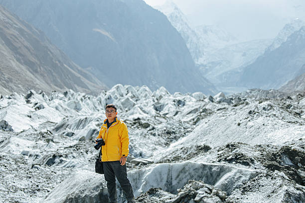 istock Asian male Traveler Standing on Glacier Landscape in Gilgit 2248012846