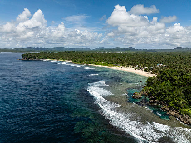 istock Coastal shoreline with sandy beach and tropical forest. Siargao, Philippines. 2248014311