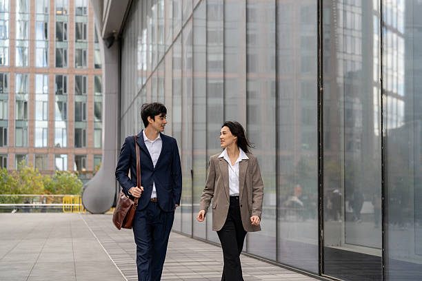 istock Two asian people going to work in the city 2248016565