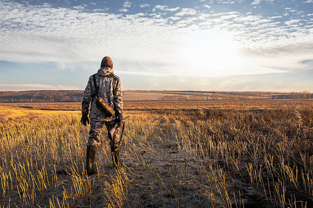 istock Hunter going through rural field during hunting season 2248017832