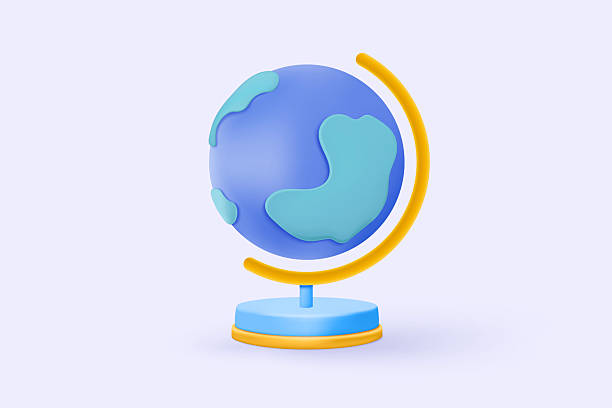 istock 3d globe unique icon signs for teaching preschool lesson. teacher skill for education graduation, back to school and study, university or college. 3d worldwide symbolic icon vector render illustration 2248018834