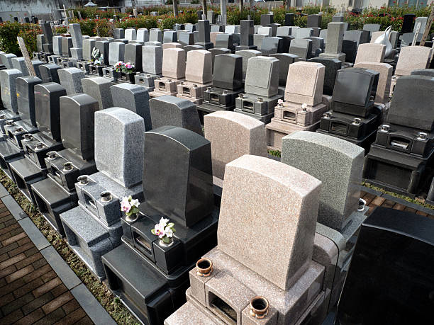 istock Gravestones lined up in the cemetery 2248020133