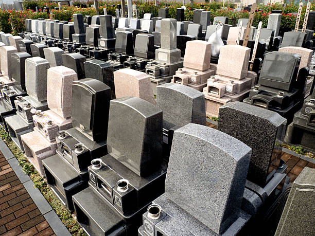istock Gravestones lined up in the cemetery 2248020136