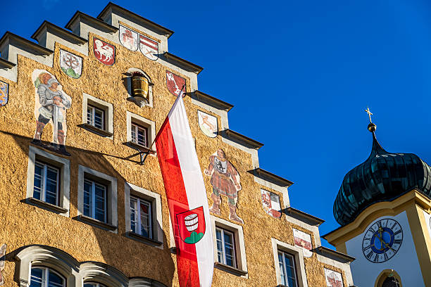 Kufstein, Austria - November 6: historic buildings at the famous old town of Kufstein on November 6, 2025