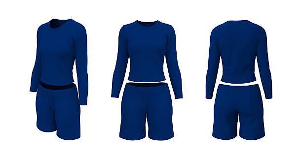 istock Women’s Slim Fit Long Sleeve T-Shirt and Drawstring Shorts Active Set 2248024658