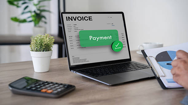 istock Electronic payment success digital invoicing Online payment successful message bill payment Approved concept 2248025021
