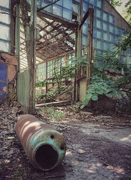 istock Abandoned Building Interior with Rusted Cylinder in Chernobyl Exclusion Zone 2248026048