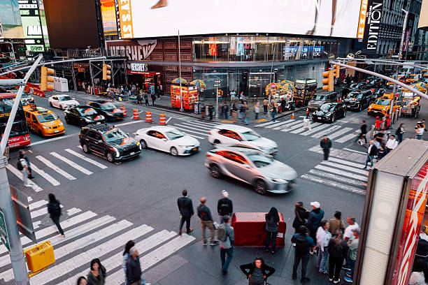 istock Overhead perspective illustrating organized metropolitan flow in Times Square - NYC 2248026272