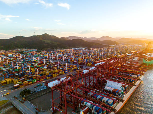 istock Vast Container Port Terminal Under Golden Sunset 2248027797