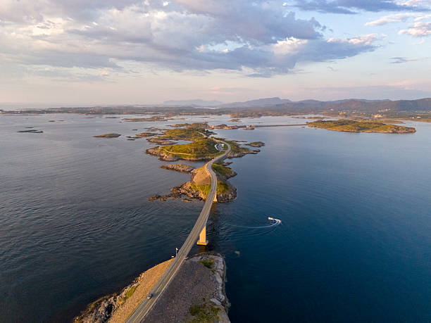 istock Aerial drone view from the Atlantic Highway Monument, Atlantic Road, Atlantic bridges in Norway 2248028896
