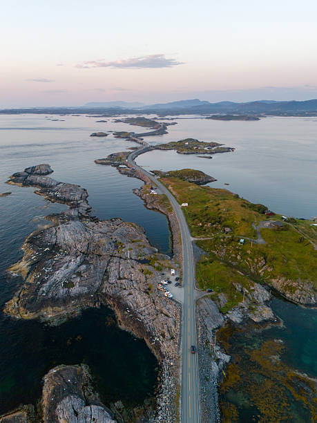 istock Aerial drone view from the Atlantic Highway Monument, Atlantic Road, Atlantic bridges in Norway 2248028953