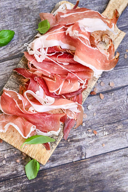 Traditional Italian antipasti  Prosciutto Crudo