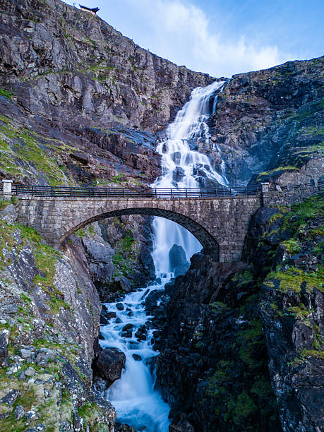 istock Aerial drone view from Trollstigen in Norway by night 2248029033