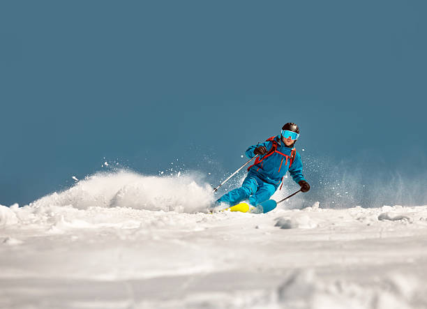 istock Fast skier downhill at ski resort 2248030093