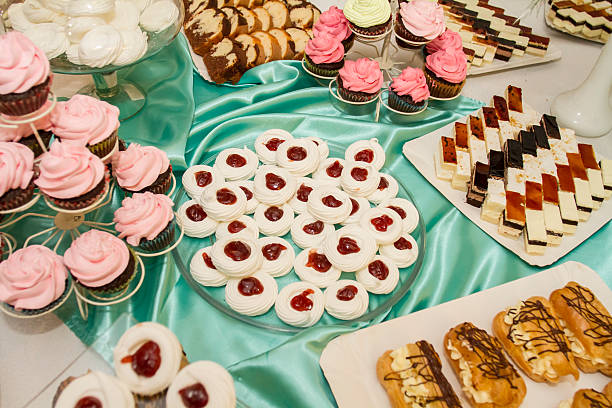istock Wedding arrangement with cakes 2248030250