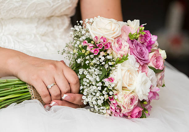 istock Wedding bouquet in bride's hand 2248030307