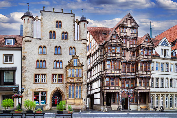 Wedekindhaus and Tempelhaus on market square in Hildesheim, Germany