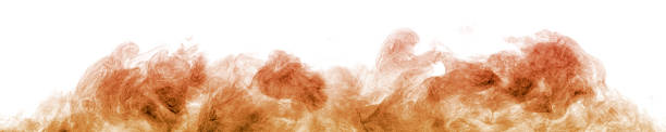 istock Brown sand dust, desert dust smoke texture, flying soil particles, abstract fine sand clouds, brown dust wave effect, brown dust blowing effect isolated on white background. 2248037544