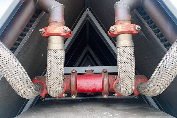 istock Connecting metal pipes using metal corrugation 2248048383