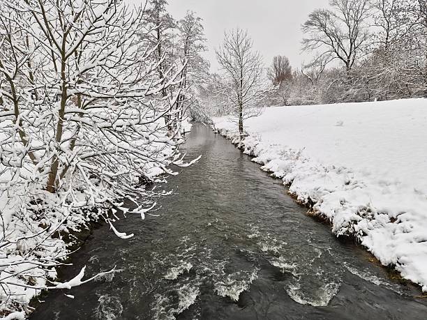 Weimar, Germany - January 03, 2021: Famous Goethe Garten House in Winter scenery with snow in Weimar. The Goethe Garden House is located near the city centre of Weimar in Ilmpark.