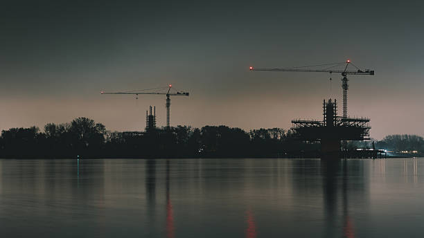 Construction Site on Cardiff Bay in South Glamorgan, Wales