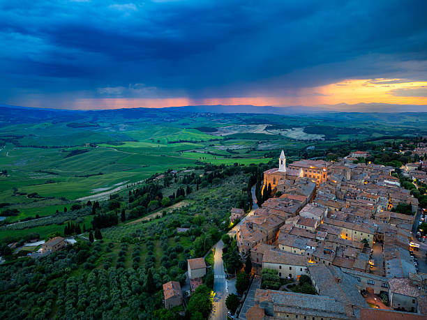 istock Pienza from drone, Tuscan medieval town 2248052966