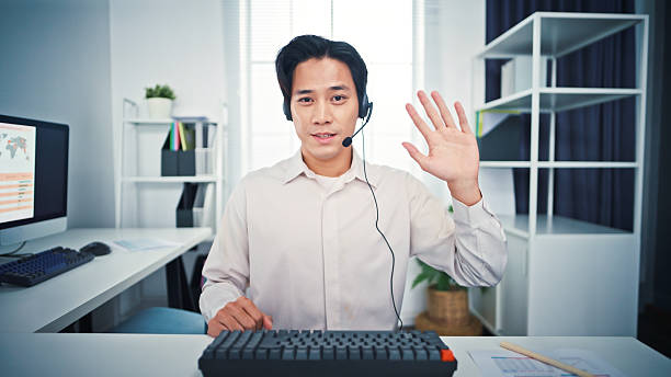 istock POV Online Customer Support Agent Communicating with Client, Help Desk Support via Video Call, Online Consultation with Call Center Operator. 2248053805