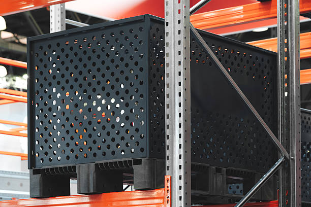 istock Modern distribution center warehouse with high-rise shelving and plastic containers. Logistics, storage, and delivery concept. 2248058526