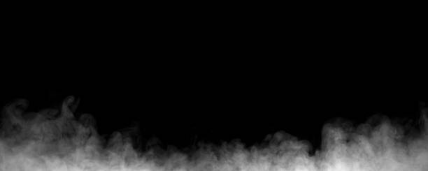 istock Soft horizontal layer of white smoke spreading across a dark background, perfect for atmospheric effects, lower-third compositions, cinematic scenes, and creative designs needing subtle vapor texture. 2248063163
