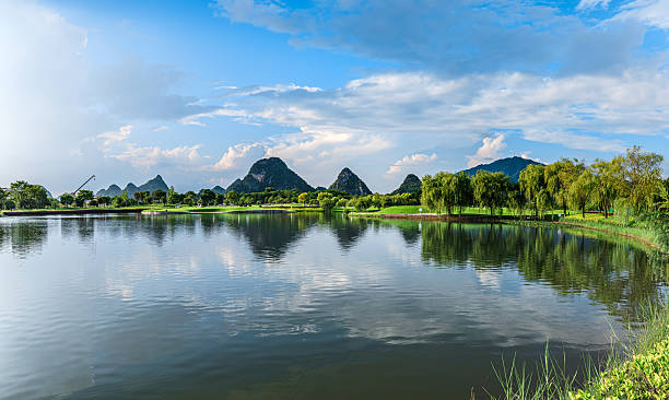 Yangshuo County is a county under the jurisdiction of Guilin City, Guangxi Zhuang Autonomous Region, China. It has attractive scenery and is known as \