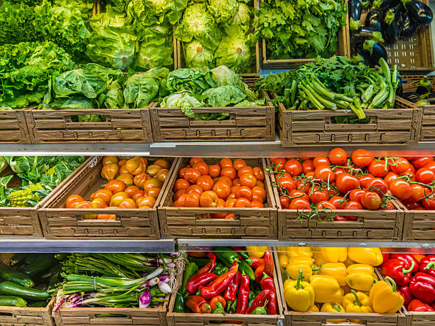 istock Vegetables displayed on supermarket shelves 2248067104
