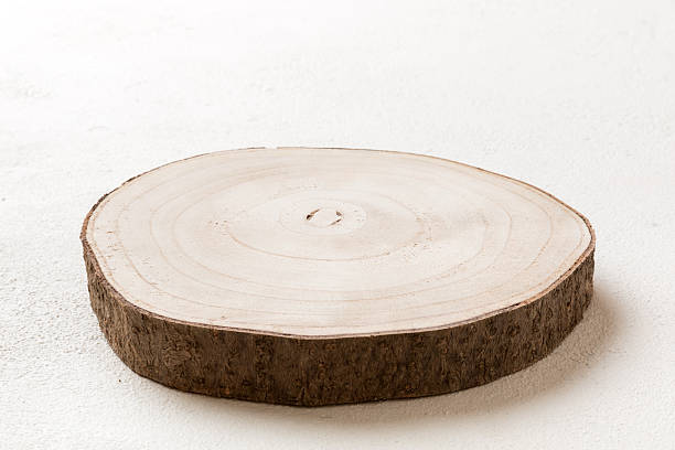 istock Perspective view of wooden serving tray on cement background. Empty space for your design 2248073719