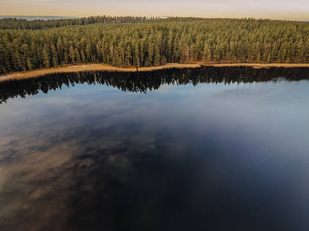 istock Serene landscape featuring a tranquil lake reflecting lush green forest under a clear sky, showcasing the beauty of nature and peaceful outdoor scenery 2248074188