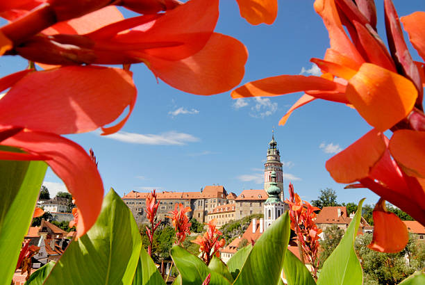 View at Cesky Krumlov. This city is a UNESCO World Heritage site in the Czech Republic