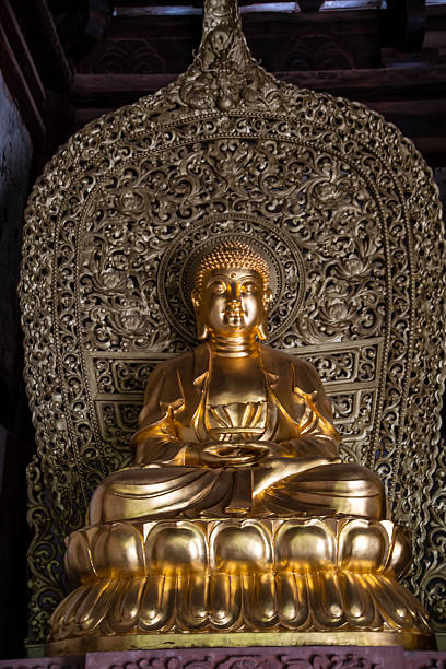 Golden Buddha statue statue big Buddha and sky