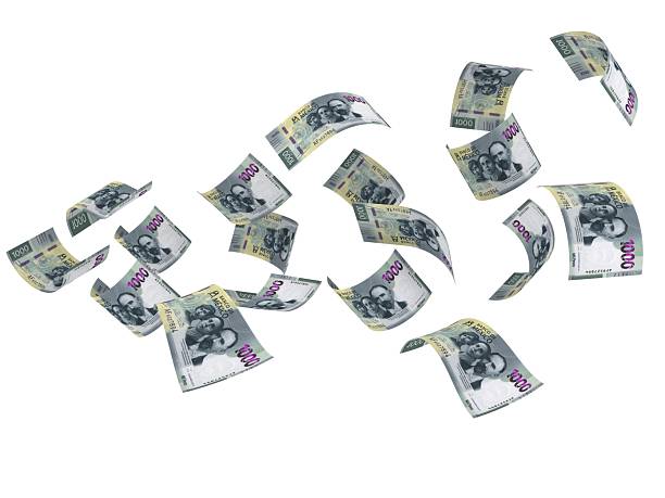 istock Mexican money peso falling finance crisis 2248078108