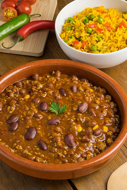 istock Chili con carne and Mexican-style rice 2248079189