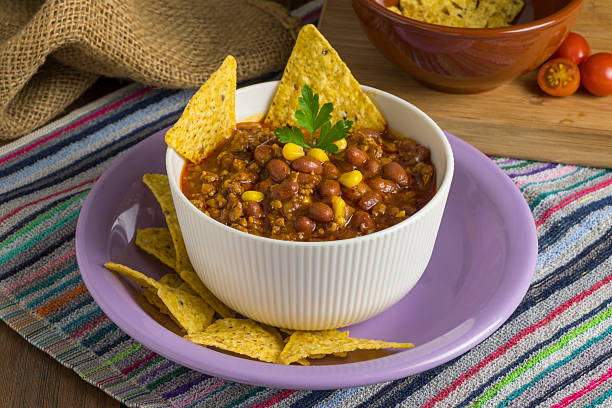 istock Bowl with chili con carne and nachos 2248079194