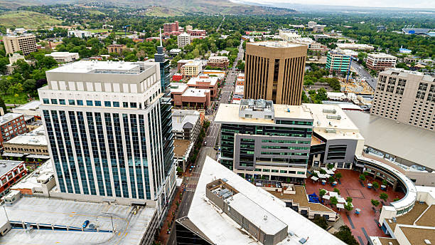 istock Downtown district of Boise buildings and trees 2248083572