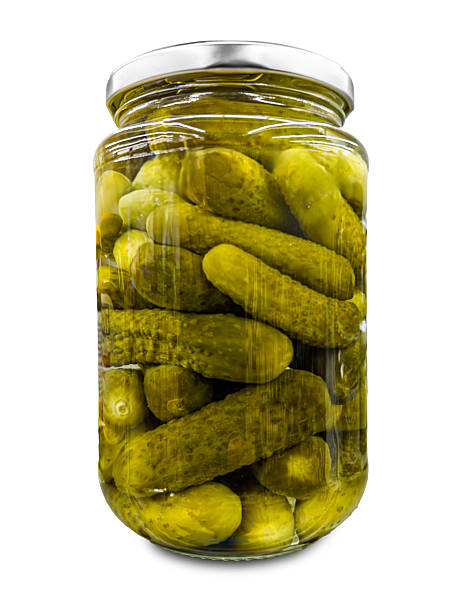 istock Gherkins in vinegar in a glass jar isolated 2248089028