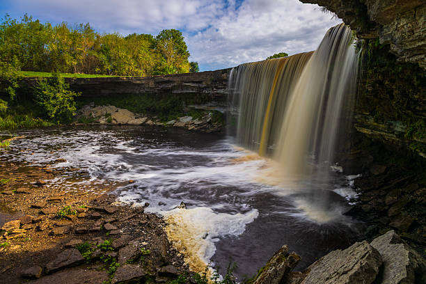 istock Jagala waterfall close view in Lahemaa National Park, Estonia. 2248089257